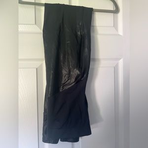 Spanx maternity faux leather leggings